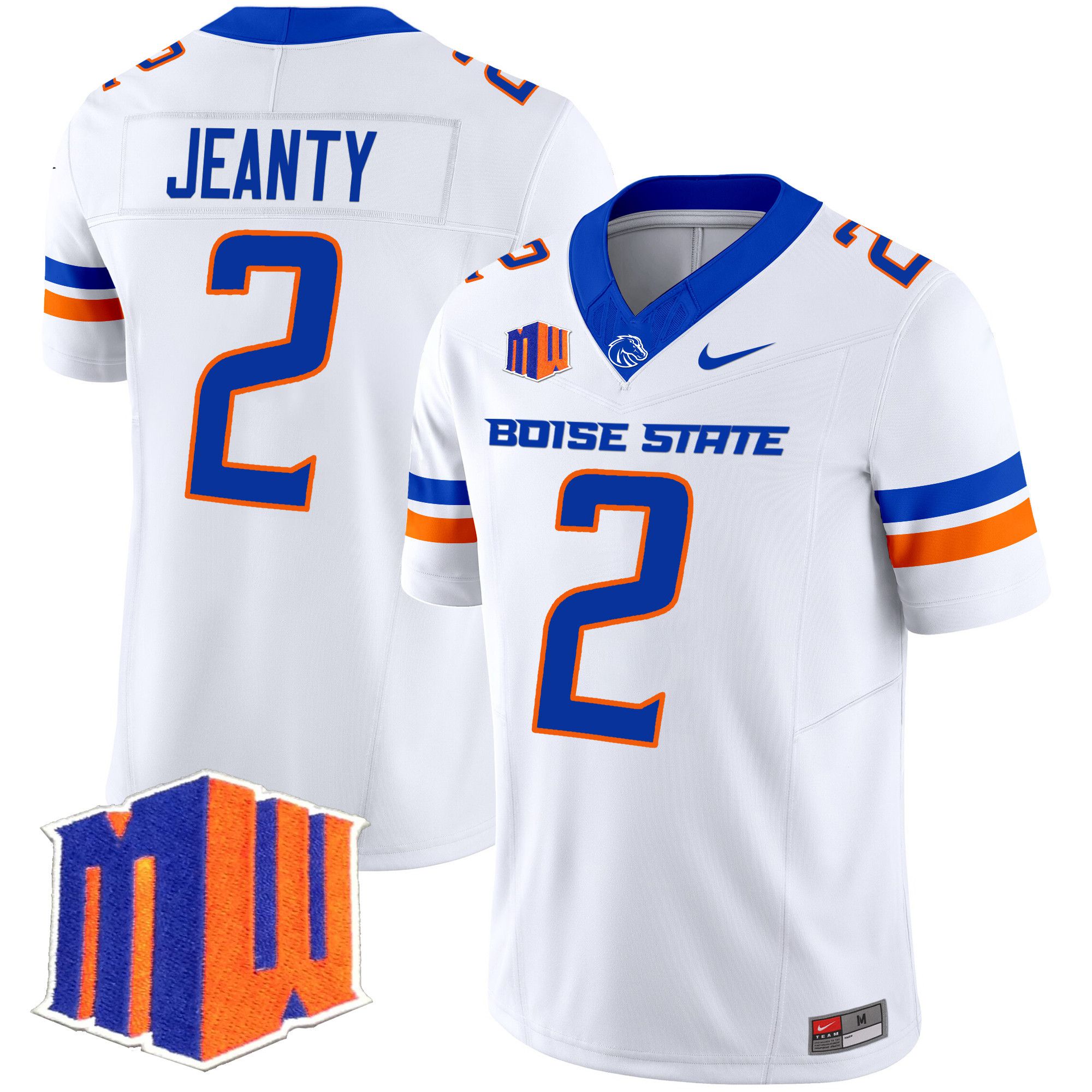 Men Boise State Broncos #2 Jeanty White Nike 2024 Vapor Limited NCAA Jersey->->NCAA Jersey